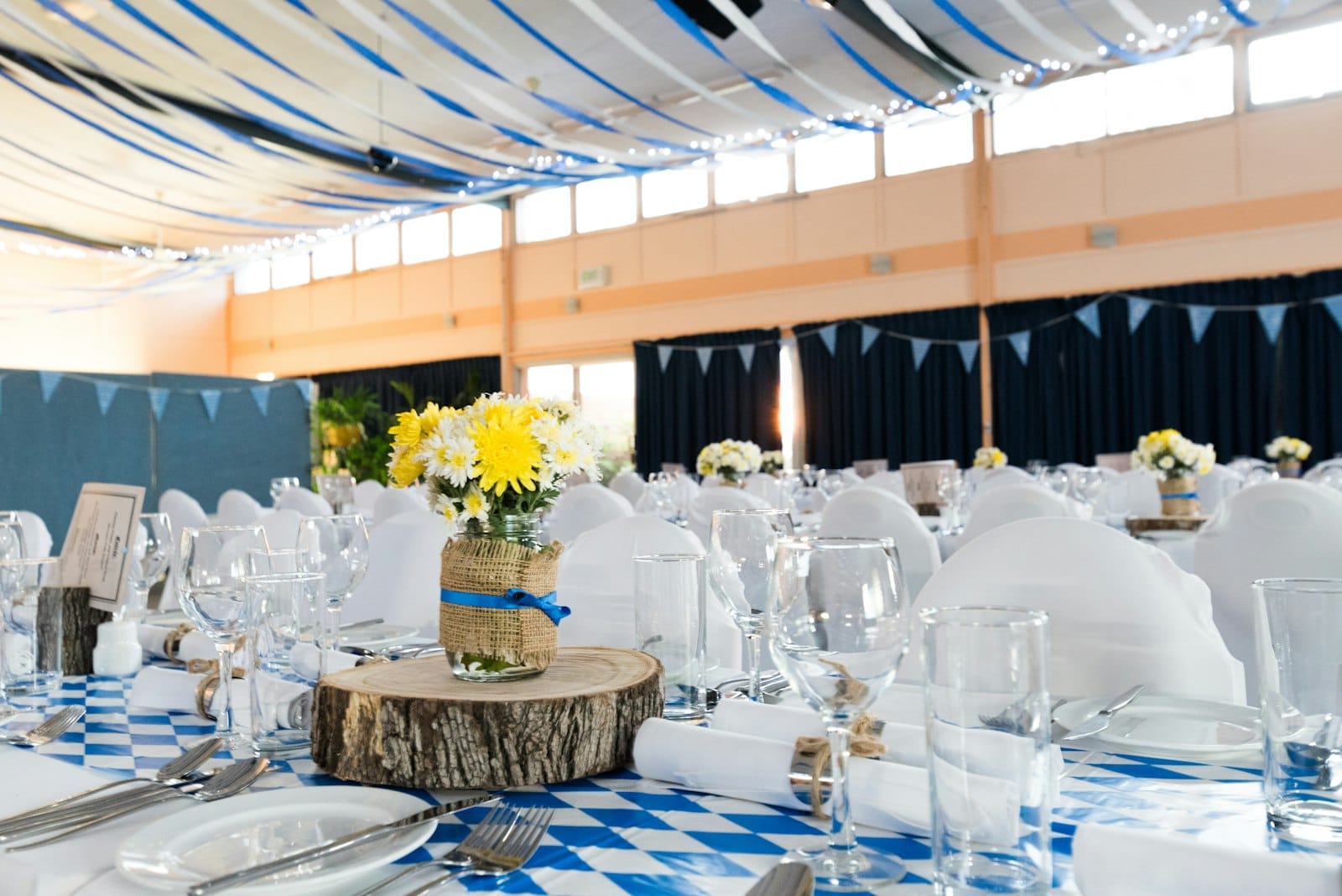 Wedding table with elegant place settings