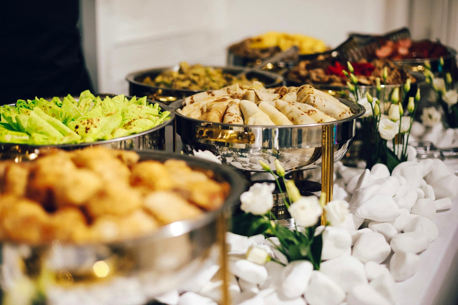 Fresh corporate catering buffet